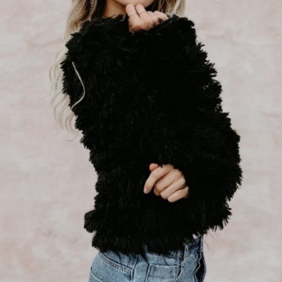 Fluffy Vegan Fur Jacket - Picture 2 of 4